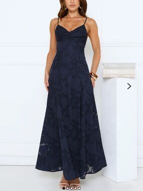 NWOT Forhoneyy navy maxi dress